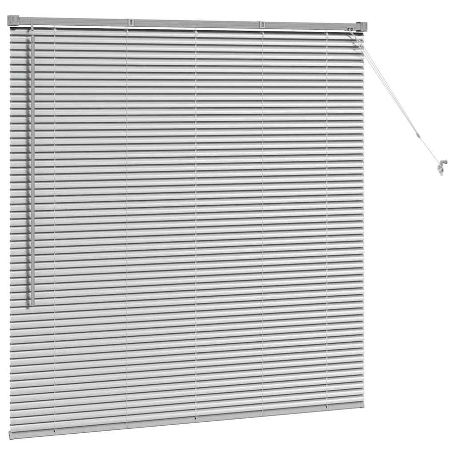 Raam Blind met gordijnen Zilver 80 x 130 cm Aluminium