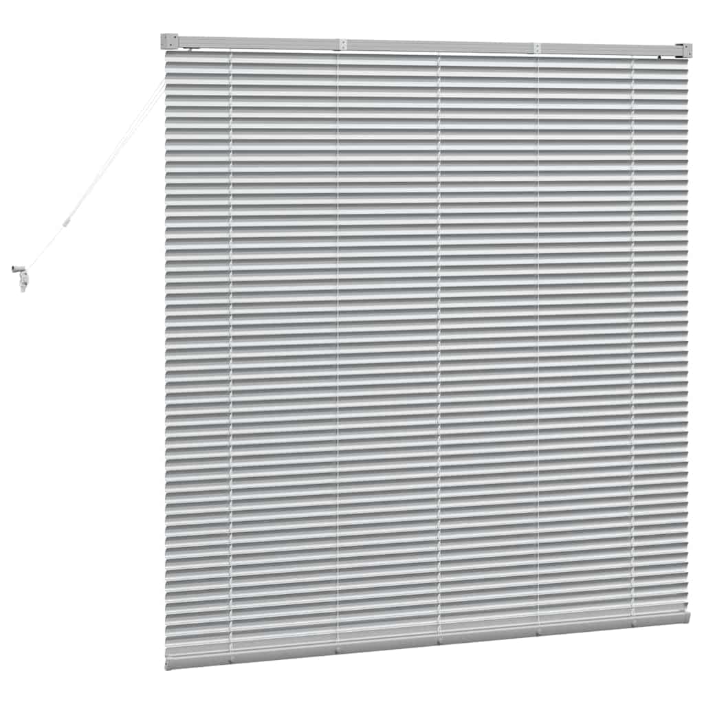 Raam Blind met gordijnen Zilver 80 x 130 cm Aluminium