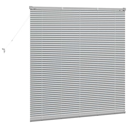 Raam Blind met gordijnen Zilver 80 x 130 cm Aluminium