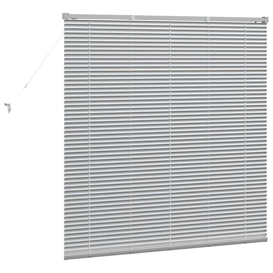 Raam Blind met gordijnen Zilver 80 x 130 cm Aluminium