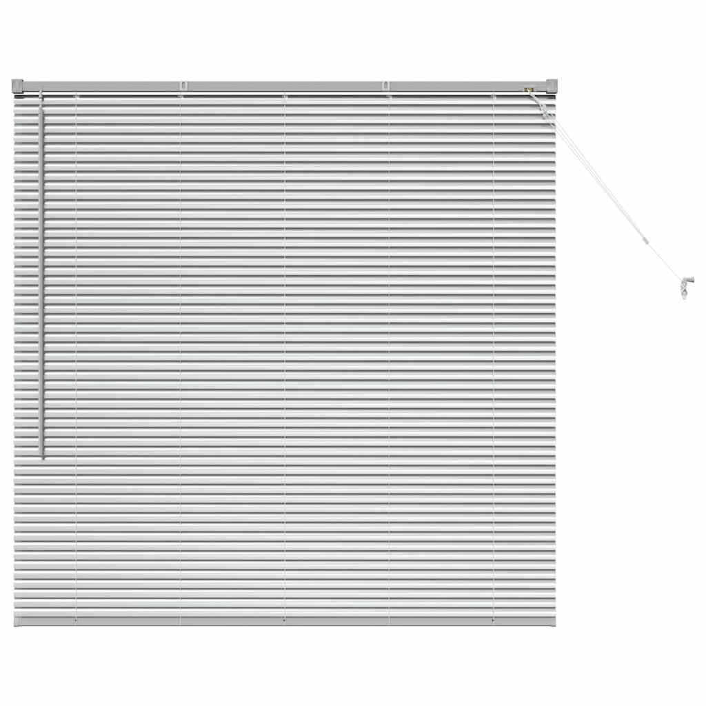 Raam Blind met gordijnen Zilver 80 x 130 cm Aluminium
