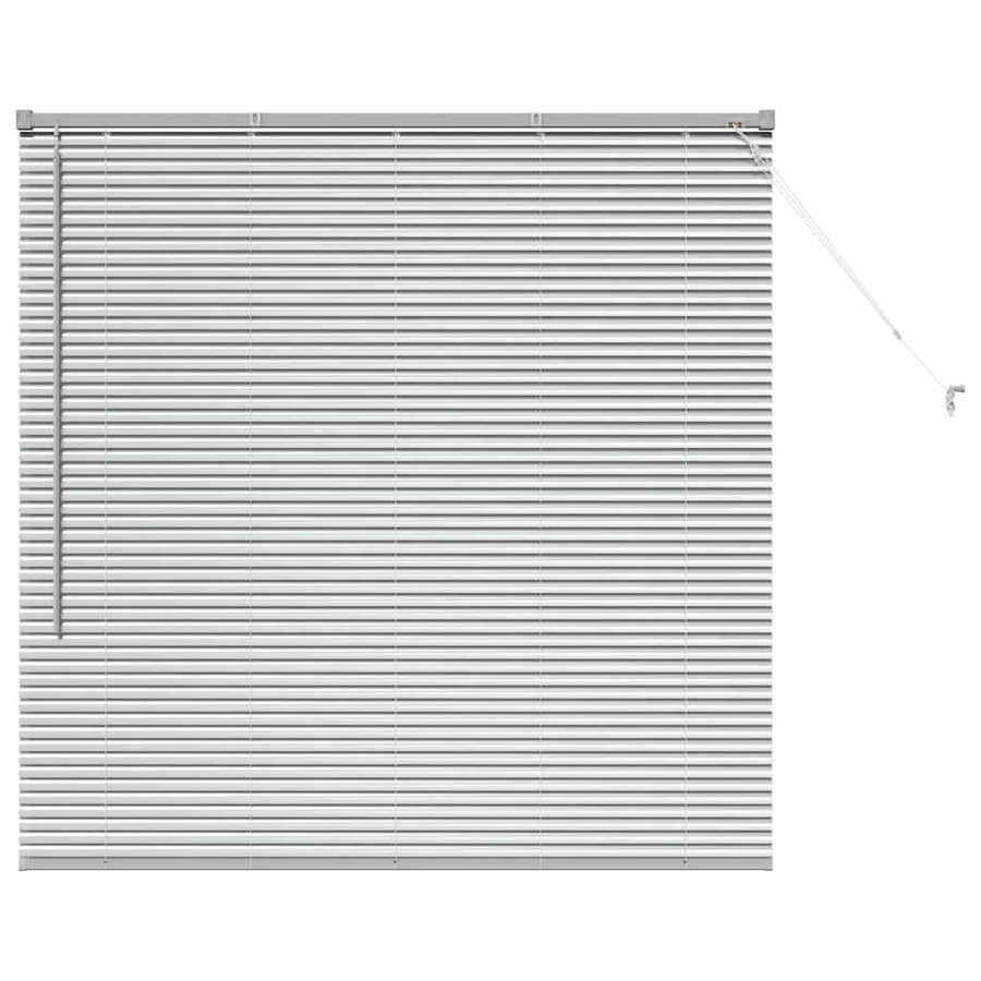 Raam Blind met gordijnen Zilver 80 x 130 cm Aluminium