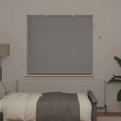 Raam Blind met gordijnen Zilver 80 x 130 cm Aluminium