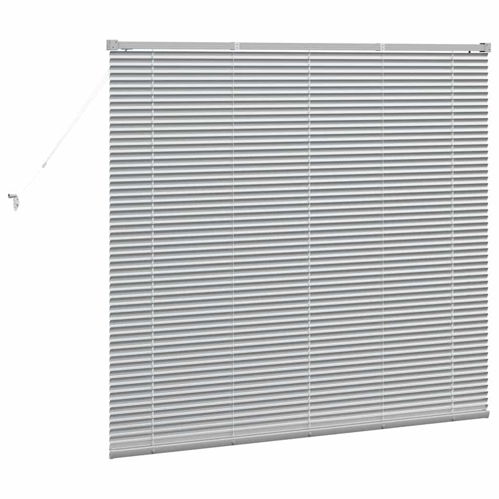 Raam Blind met gordijnen Zilver 80 x 130 cm Aluminium