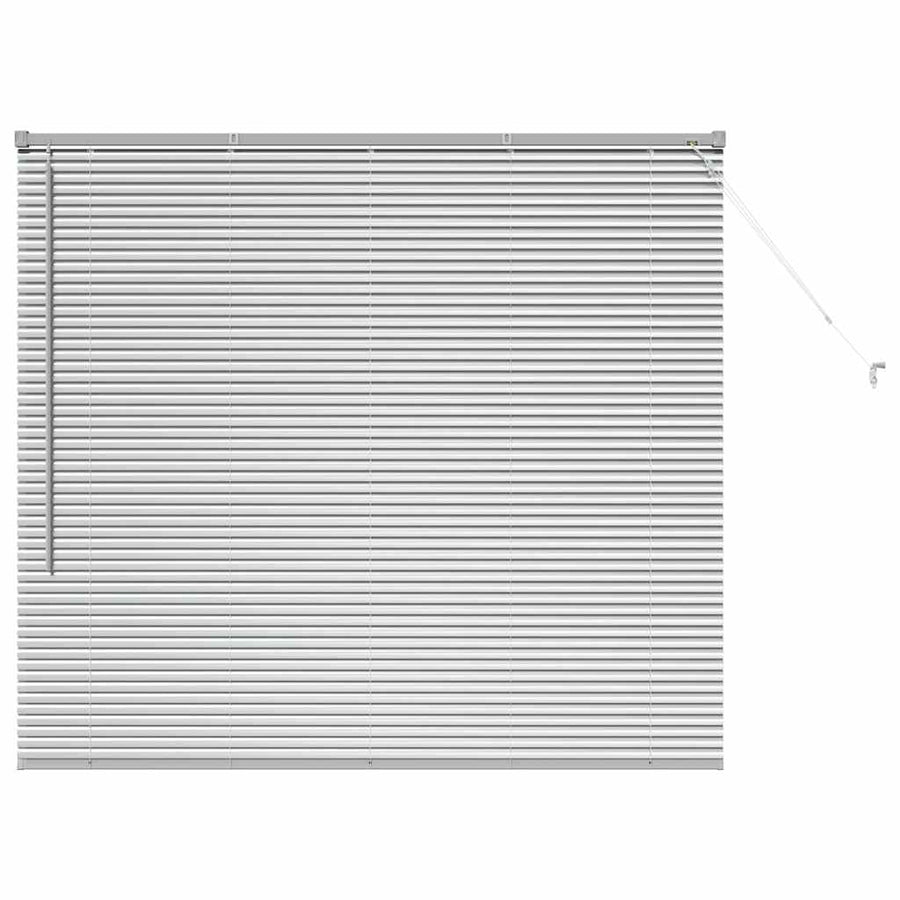Raam Blind met gordijnen Zilver 80 x 130 cm Aluminium