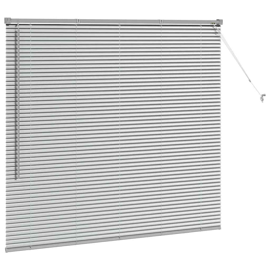 Raam Blind met gordijnen Zilver 80 x 130 cm Aluminium