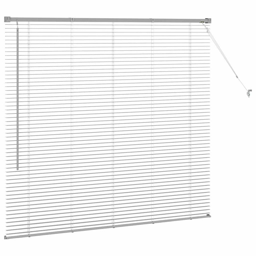 Raam Blind met gordijnen Zilver 80 x 130 cm Aluminium