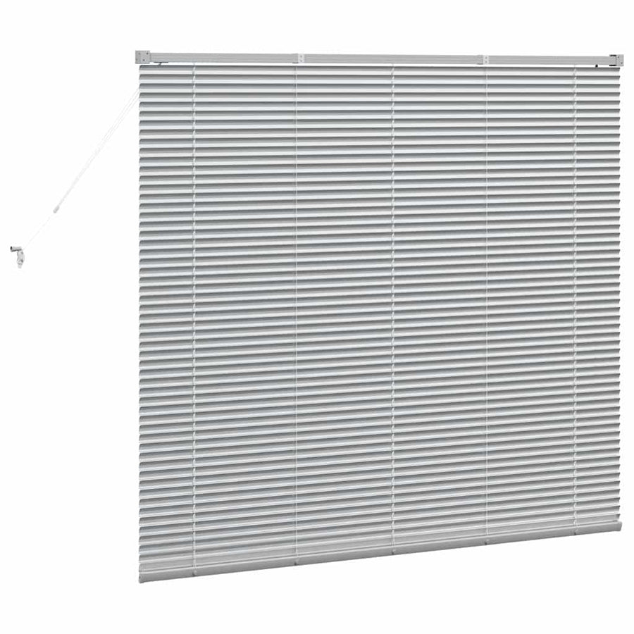 Raam Blind met gordijnen Zilver 80 x 130 cm Aluminium