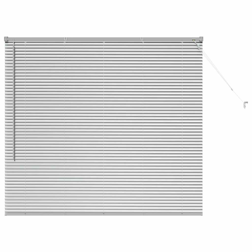 Raam Blind met gordijnen Zilver 80 x 130 cm Aluminium