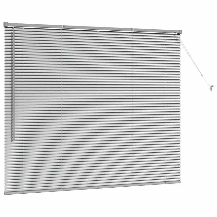 Raam Blind met gordijnen Zilver 80 x 130 cm Aluminium