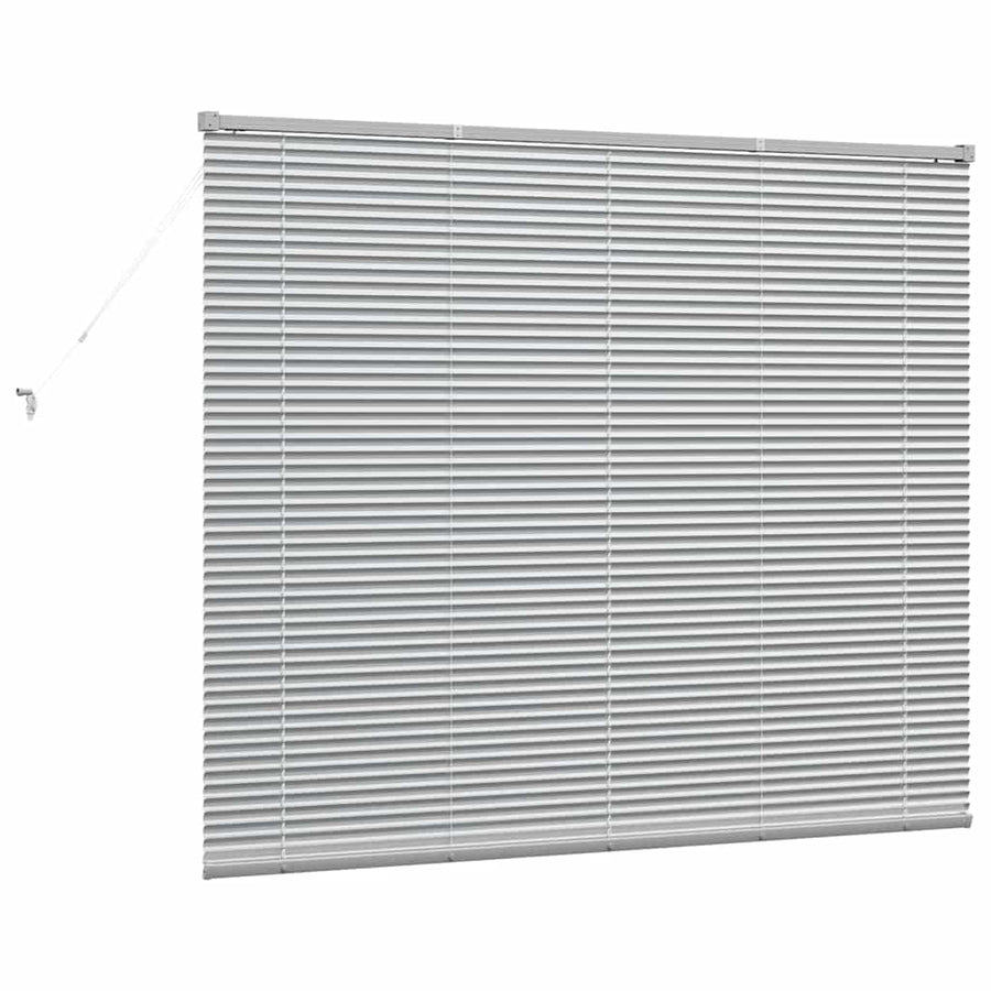Raam Blind met gordijnen Zilver 80 x 130 cm Aluminium