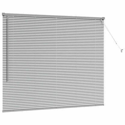 Raam Blind met gordijnen Zilver 80 x 130 cm Aluminium