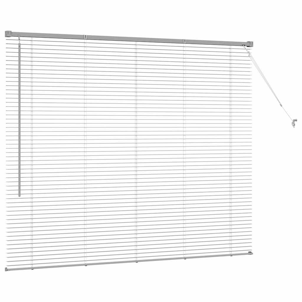 Raam Blind met gordijnen Zilver 80 x 130 cm Aluminium