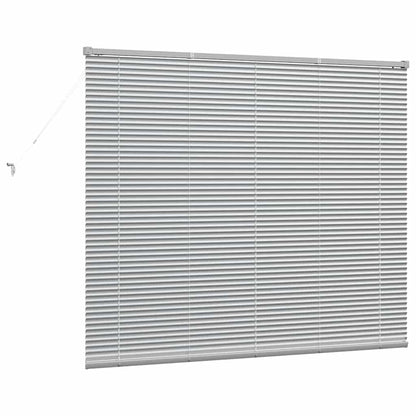 Raam Blind met gordijnen Zilver 80 x 130 cm Aluminium