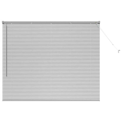 Raam Blind met gordijnen Zilver 80 x 130 cm Aluminium