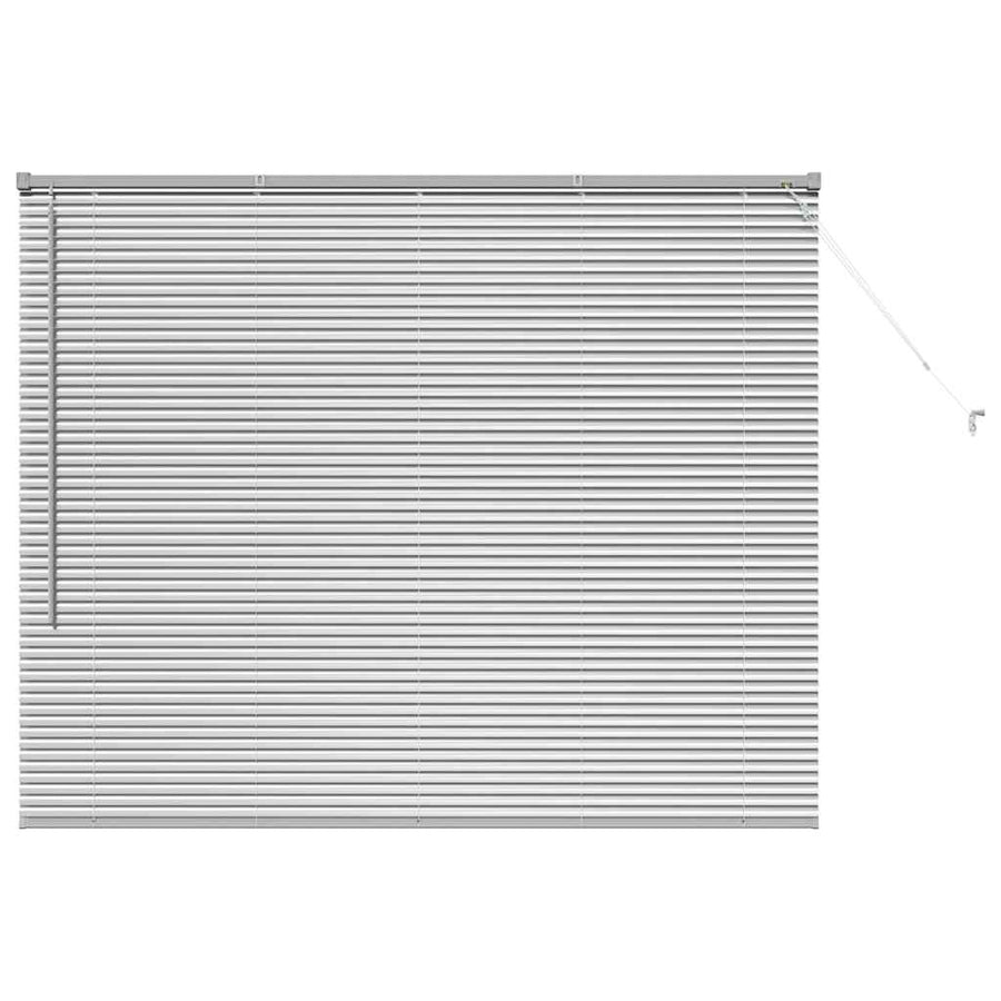 Raam Blind met gordijnen Zilver 80 x 130 cm Aluminium