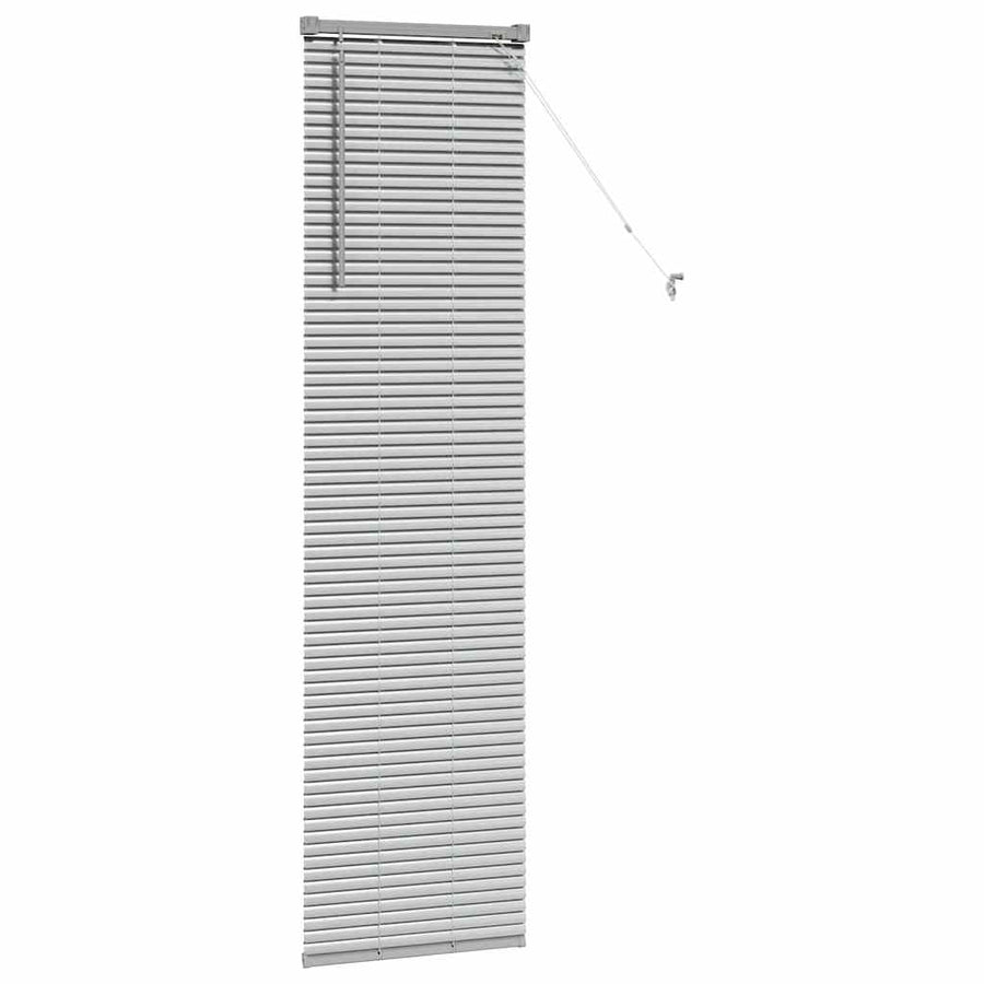 Raam Blind met gordijnen Zilver 80 x 130 cm Aluminium