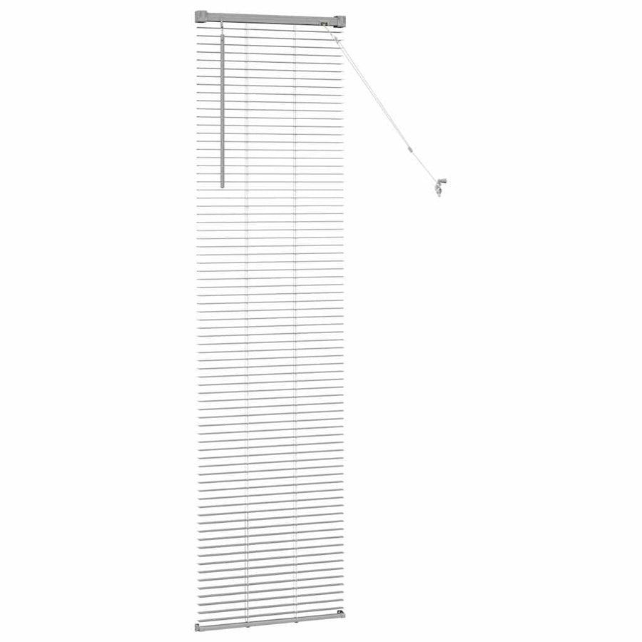 Raam Blind met gordijnen Zilver 80 x 130 cm Aluminium