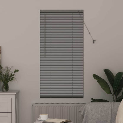 Raam Blind met gordijnen Zilver 80 x 130 cm Aluminium