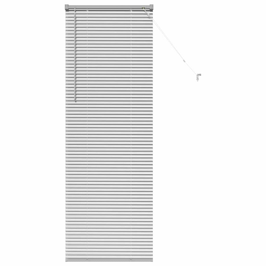 Raam Blind met gordijnen Zilver 80 x 130 cm Aluminium
