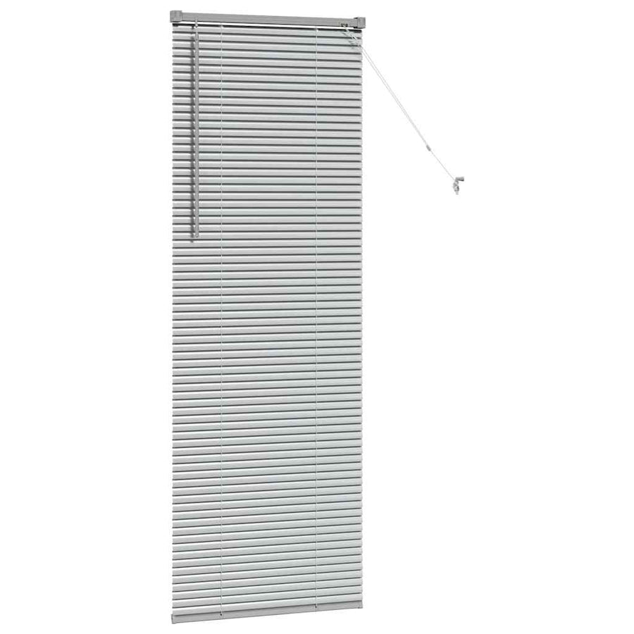 Raam Blind met gordijnen Zilver 80 x 130 cm Aluminium