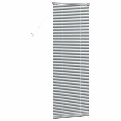 Raam Blind met gordijnen Zilver 80 x 130 cm Aluminium