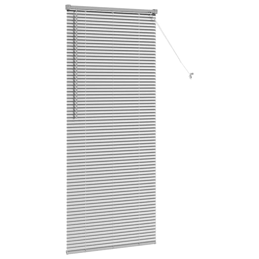 Raam Blind met gordijnen Zilver 80 x 130 cm Aluminium