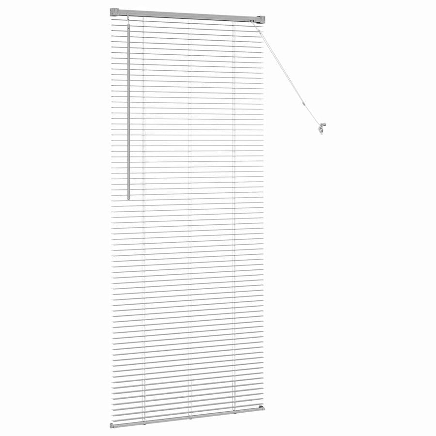 Raam Blind met gordijnen Zilver 80 x 130 cm Aluminium
