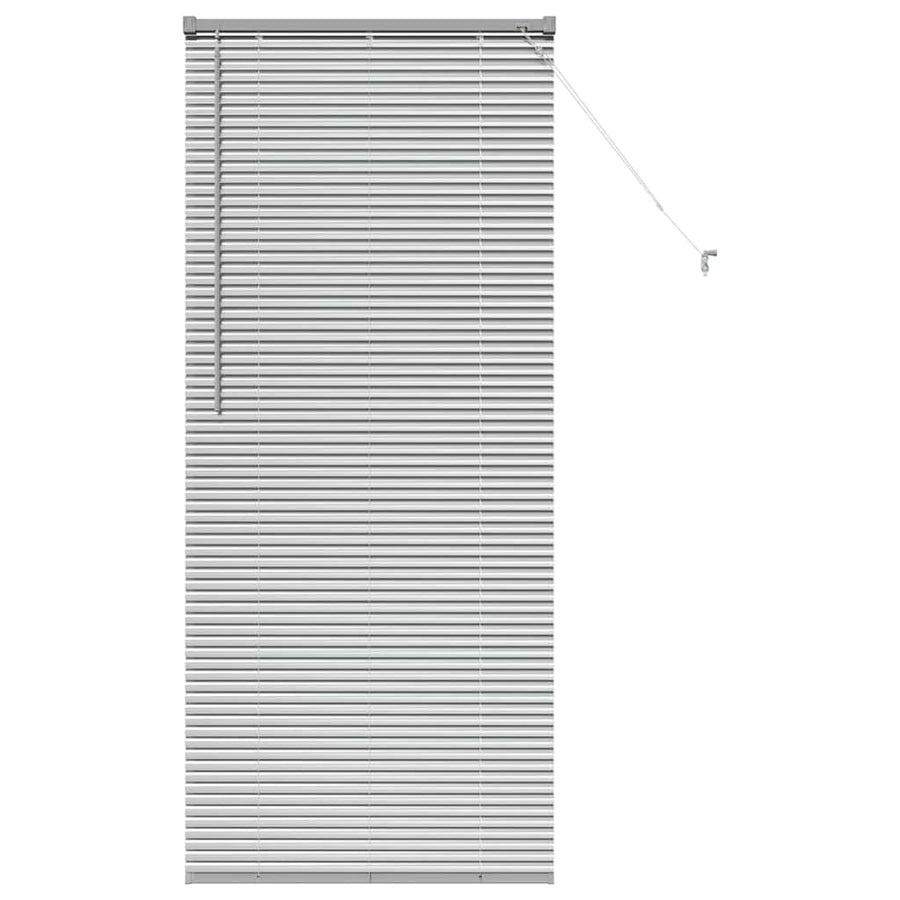 Raam Blind met gordijnen Zilver 80 x 130 cm Aluminium