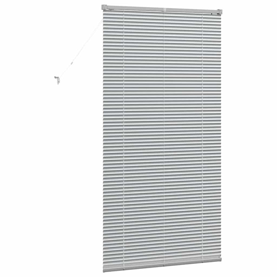 Raam Blind met gordijnen Zilver 85 x 175 cm Aluminium