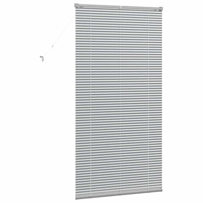 Raam Blind met gordijnen Zilver 80 x 130 cm Aluminium