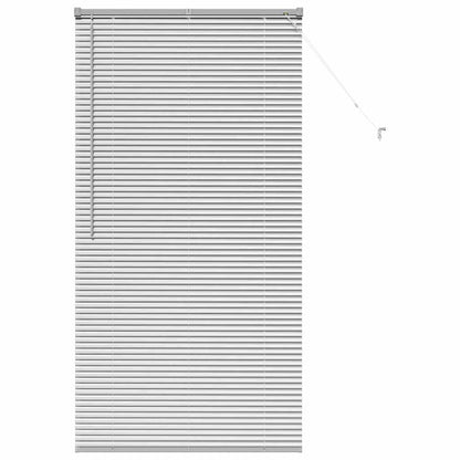 Raam Blind met gordijnen Zilver 80 x 130 cm Aluminium