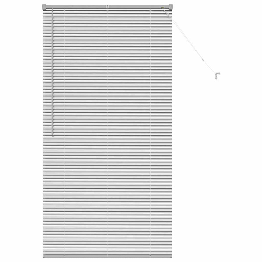Raam Blind met gordijnen Zilver 80 x 130 cm Aluminium