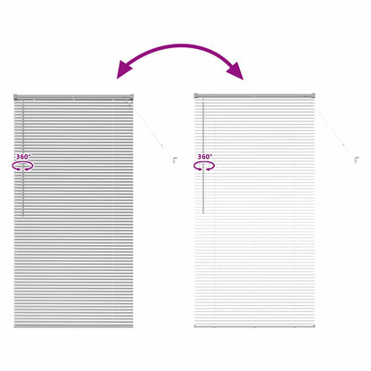 Raam Blind met gordijnen Zilver 80 x 130 cm Aluminium