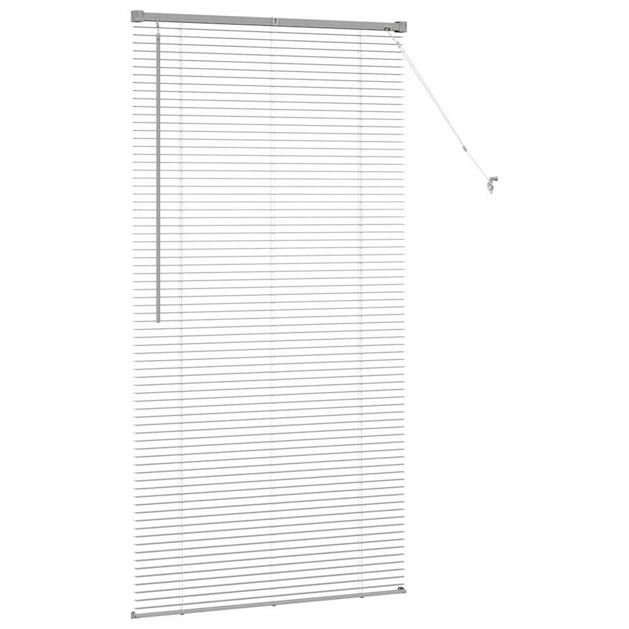Raam Blind met gordijnen Zilver 80 x 130 cm Aluminium