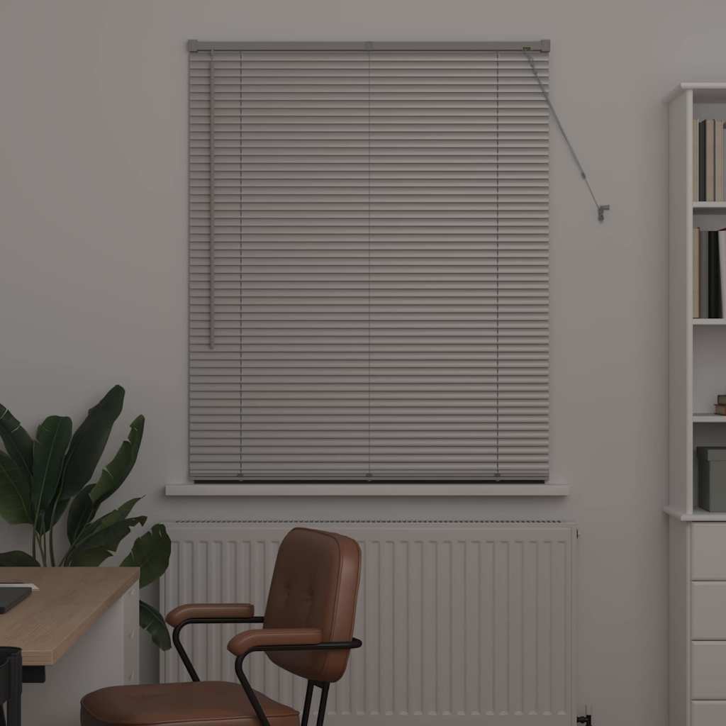 Raam Blind met gordijnen Anders Zilver 100 x 175 cm Aluminium