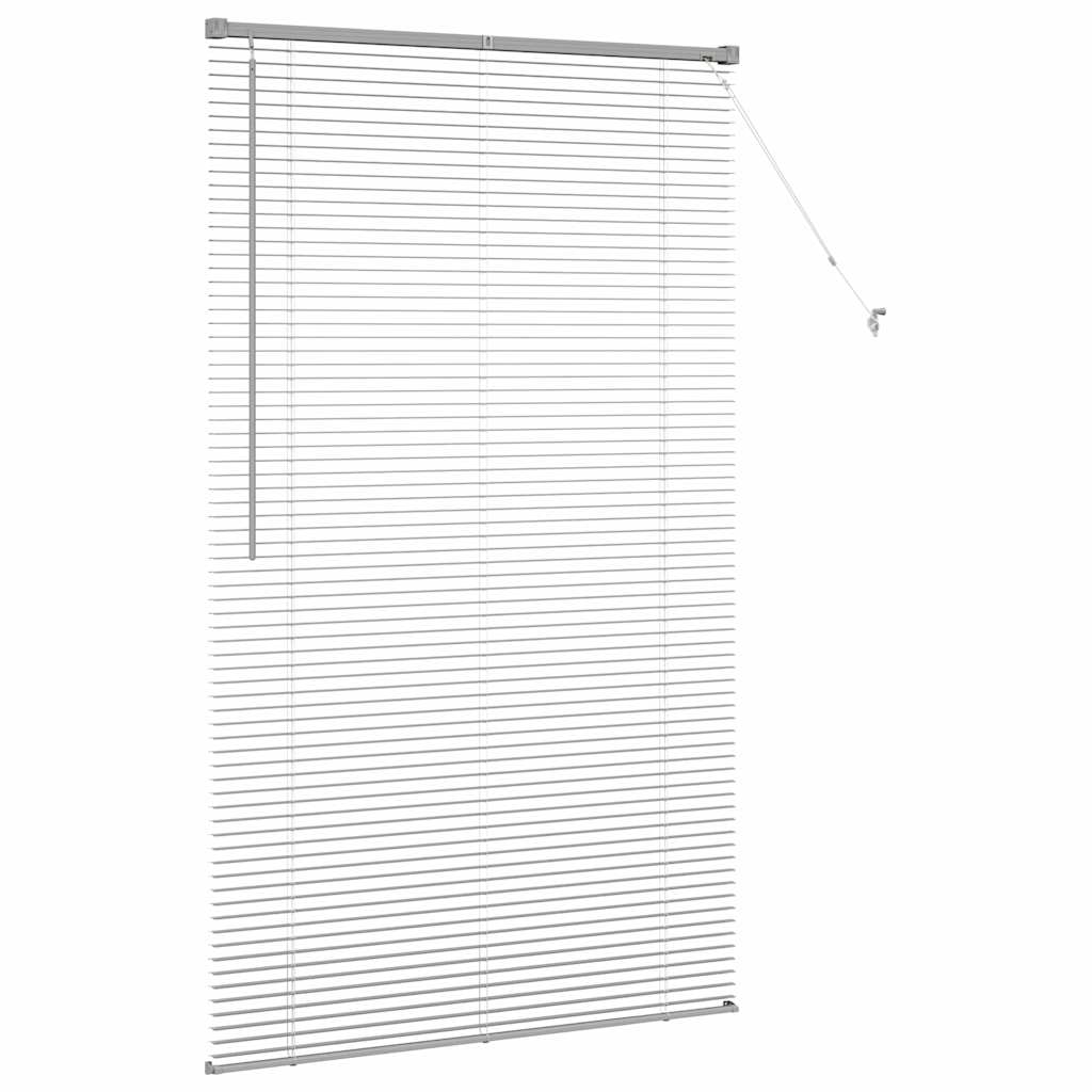 Raam Blind met gordijnen Anders Zilver 100 x 175 cm Aluminium