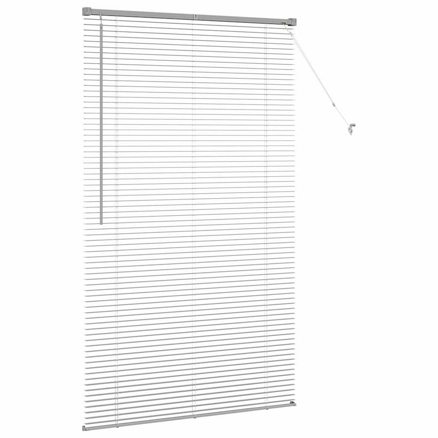 Raam Blind met gordijnen Anders Zilver 105 x 175 cm Aluminium