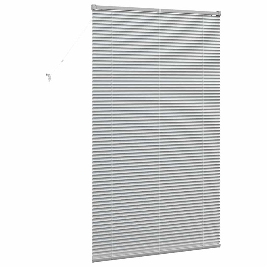 Raam Blind met gordijnen Anders Zilver 105 x 175 cm Aluminium