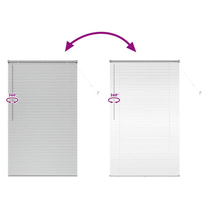 Raam Blind met gordijnen Anders Zilver 105 x 175 cm Aluminium