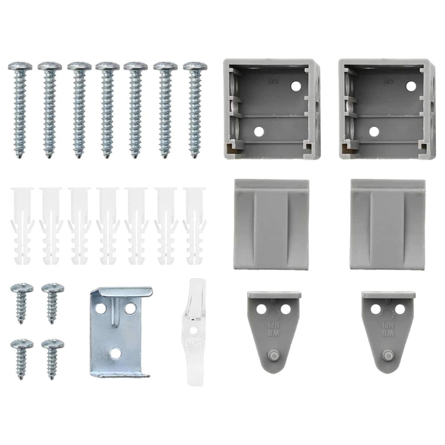 Raam Blind met gordijnen Anders Zilver 80 x 130 cm Aluminium
