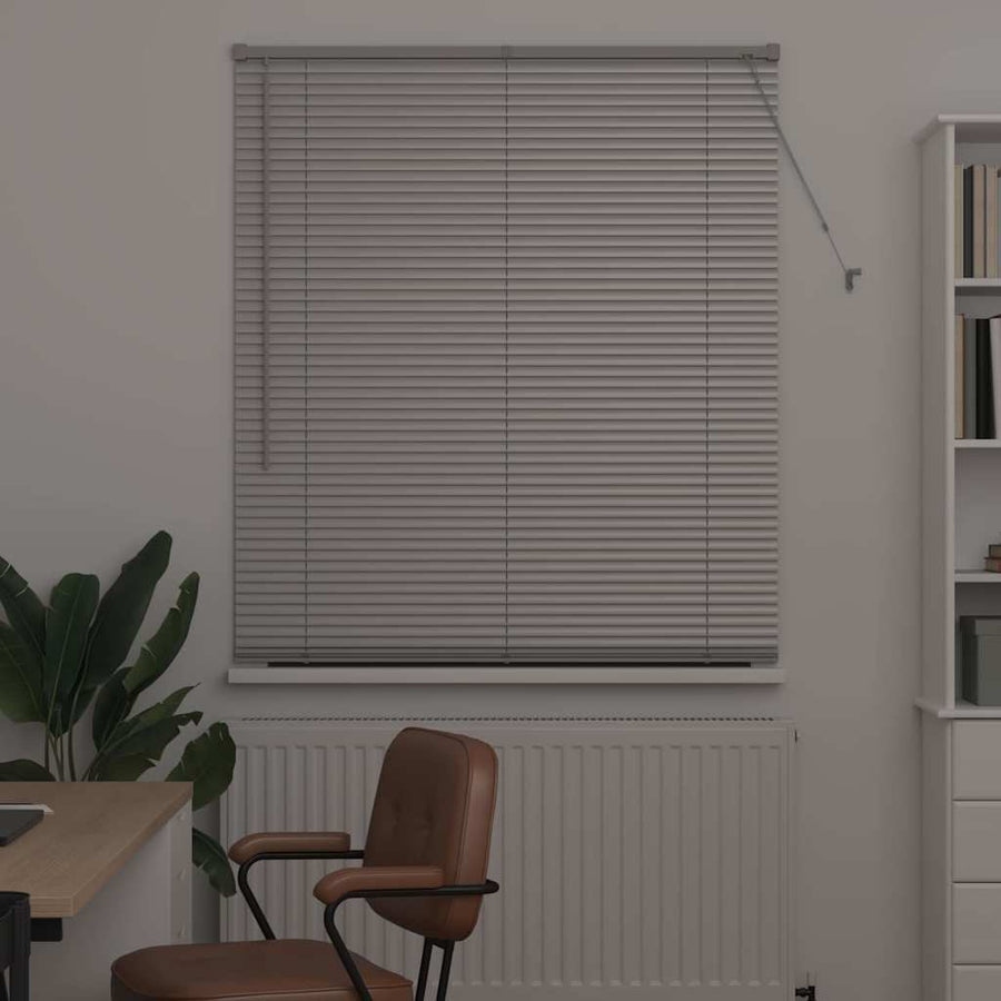 Raam Blind met gordijnen Anders Zilver 80 x 130 cm Aluminium