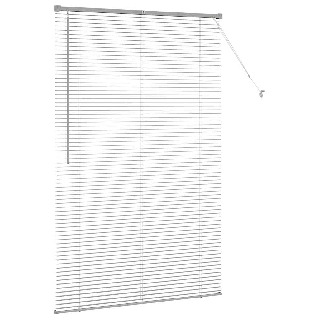 Raam Blind met gordijnen Anders Zilver 120 x 175 cm Aluminium