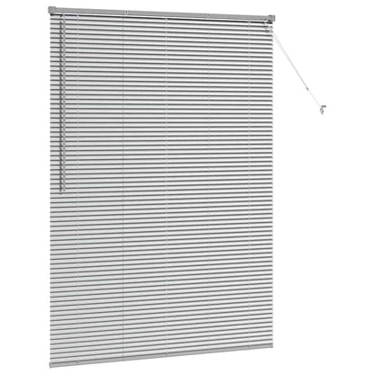 Raam Blind met gordijnen Anders Zilver 125 x 175 cm Aluminium
