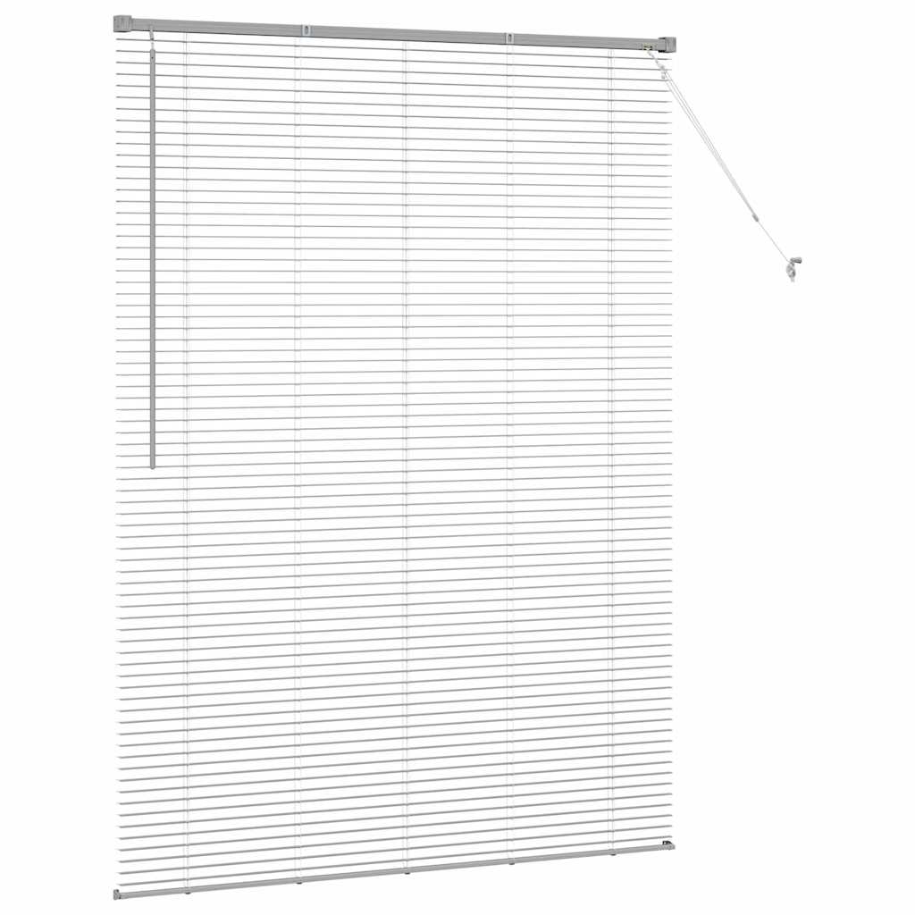 Raam Blind met gordijnen Anders Zilver 125 x 175 cm Aluminium