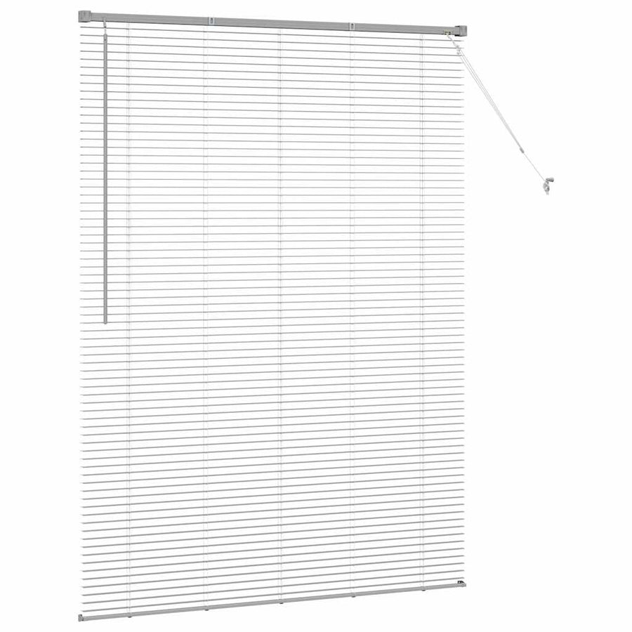 Raam Blind met gordijnen Anders Zilver 125 x 175 cm Aluminium
