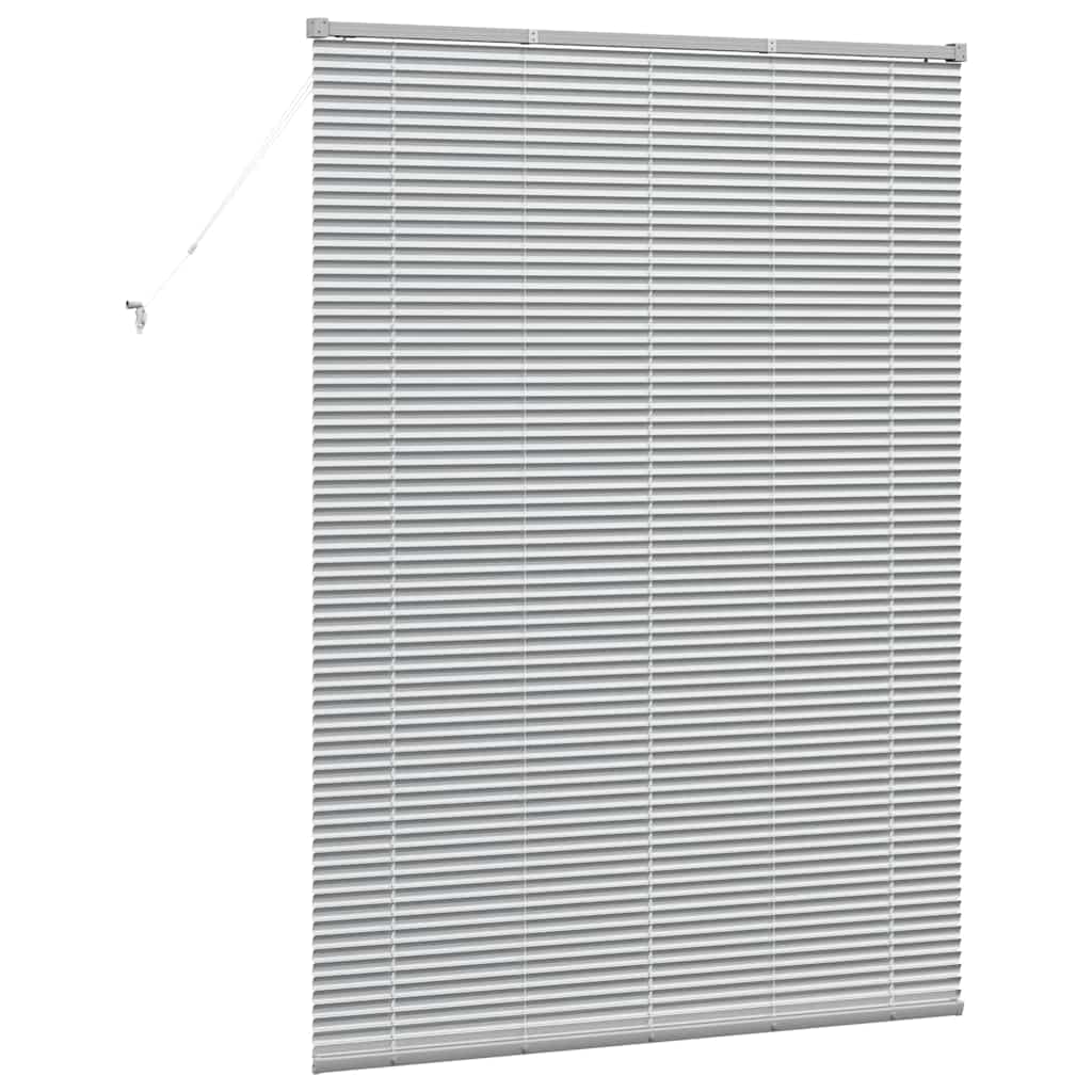 Raam Blind met gordijnen Anders Zilver 125 x 175 cm Aluminium