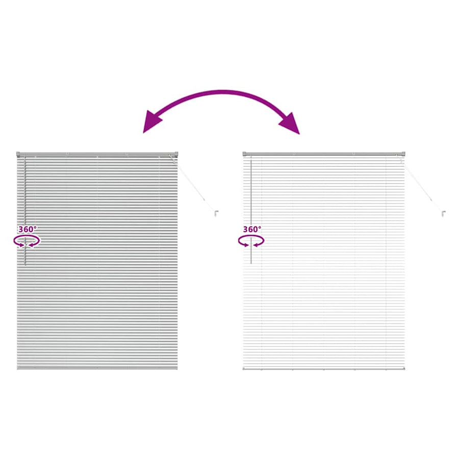 Raam Blind met gordijnen Anders Zilver 125 x 175 cm Aluminium