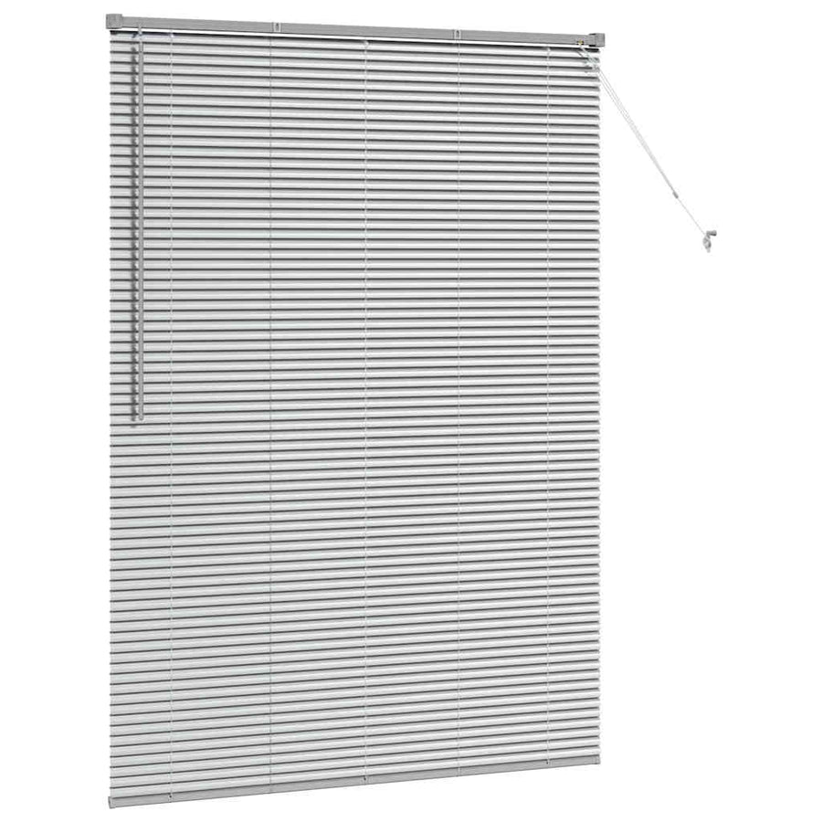 Raam Blind met gordijnen Anders Zilver 80 x 130 cm Aluminium
