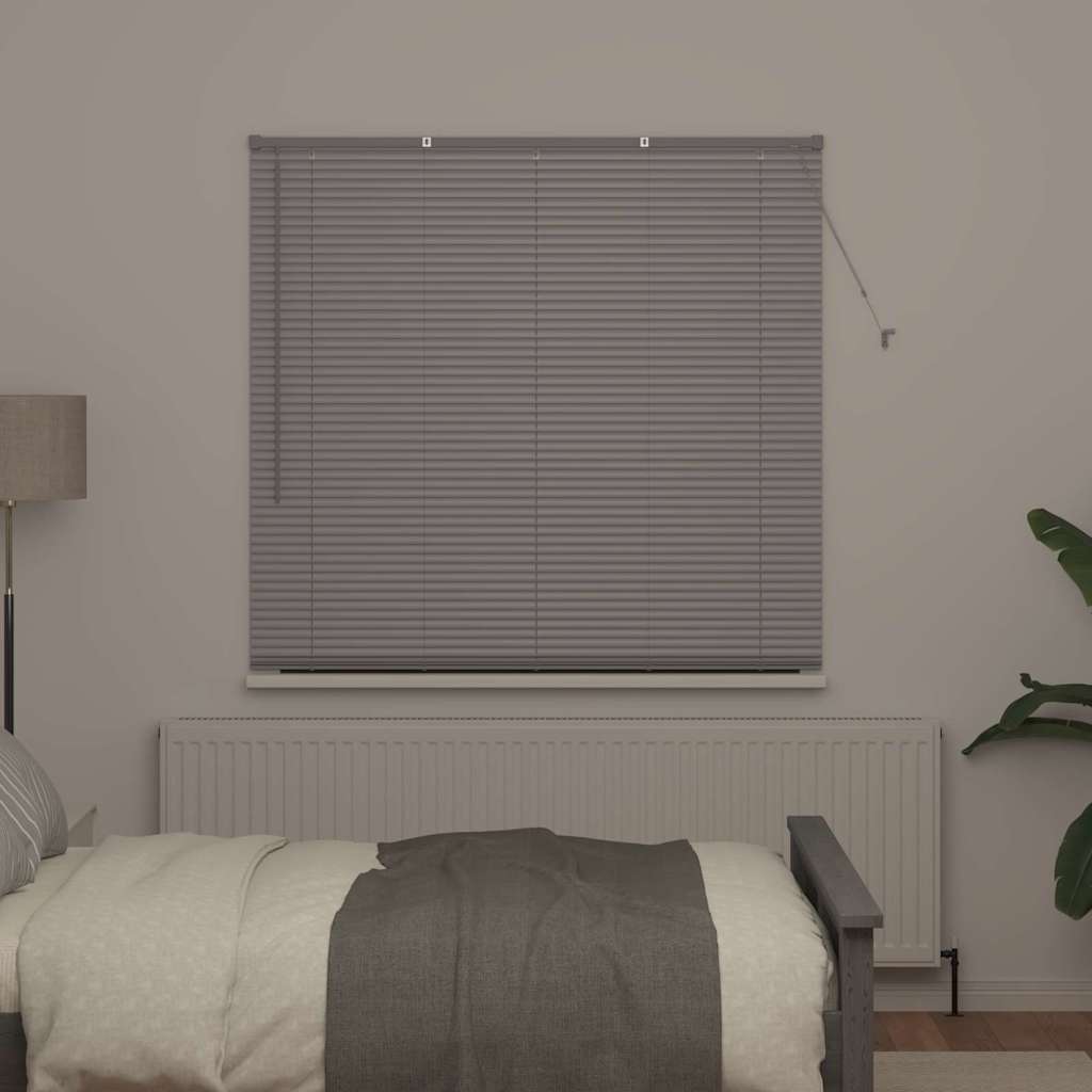 Raam Blind met gordijnen Anders Zilver 80 x 130 cm Aluminium